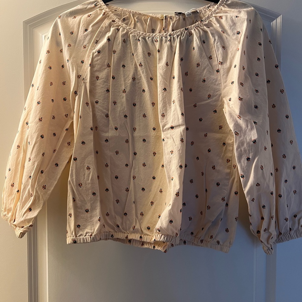 Madewell Ivory Floral Top